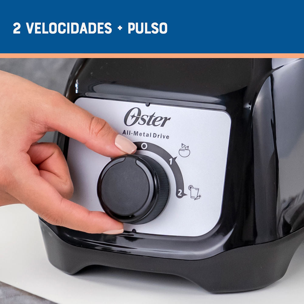 Oster BLSTKAPBRD-013 licuadora 1.25 L Batidora de mesa 800 W Negro, Función de pulso, Picahielos