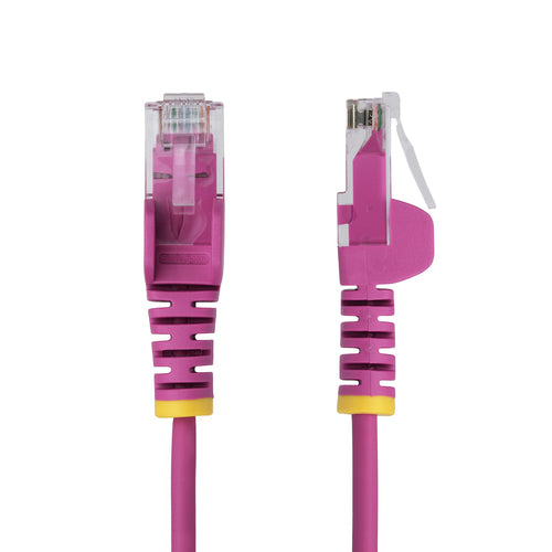 StarTech.com Cable de Red Ethernet CAT6 Delgado sin Enganches Rosa de 15m - Cable RJ45 Snagless Slim 28AWG - Alambre de