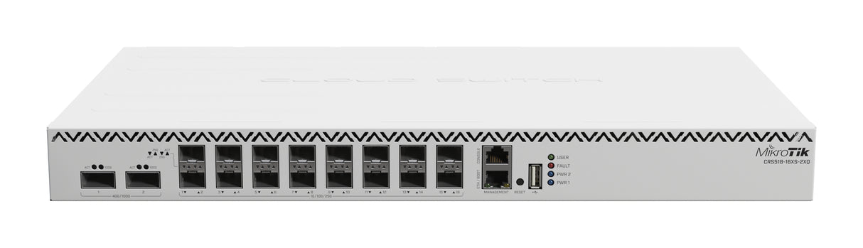 Mikrotik CRS518-16XS-2XQ-RM switch Gestionado Fast Ethernet (10/100)