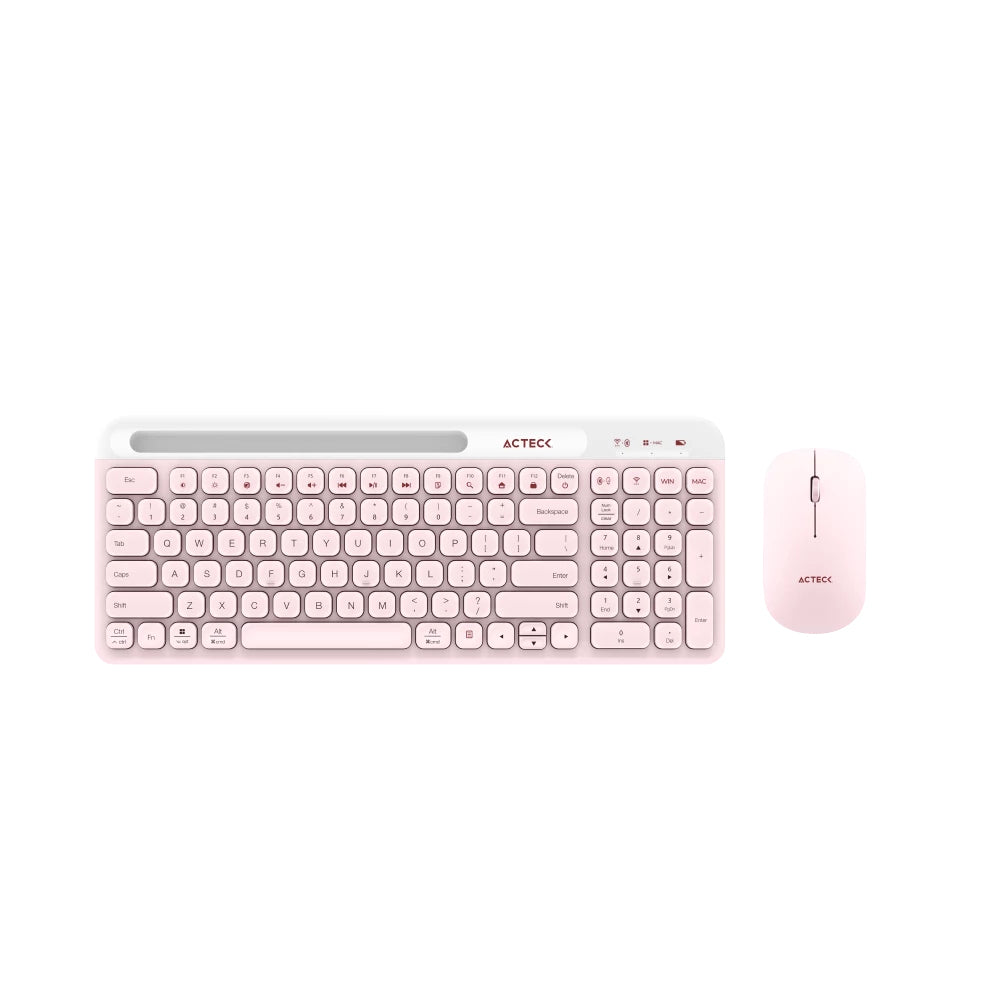 Combo ACTECK Creator Virtuos Silk MK720 2 en 1 / Teclado Ergonómico + Mouse Vertical/ Inalámbrico 2.4 GHz+ Recarga USB C