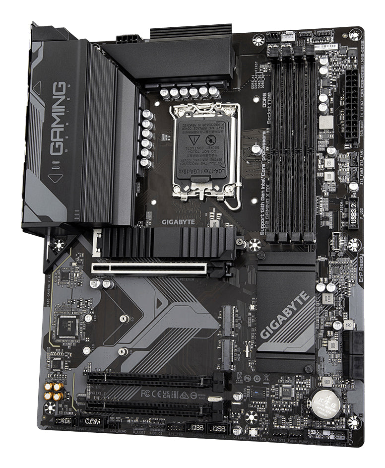 GIGABYTE B760 GAMING X AX Placa Base - Compatible con procesadores Intel Core de 14ª generación, VRM digital de 8+1+1 fases, hasta 7600MHz DDR5 (OC), 3x PCIe 4.0 M.2, Wi-Fi 6E, 2.5GbE LAN, USB 3.2 Gen 2 placas base Intel LGA 1700 LGA 1700 DDR5-SDRAM