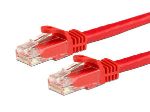 Cable de red UTP Cat6a, RJ-45 Macho / RJ-45 Macho, 3m, Color Rojo, Blindaje SSTP, 10 Gbps.