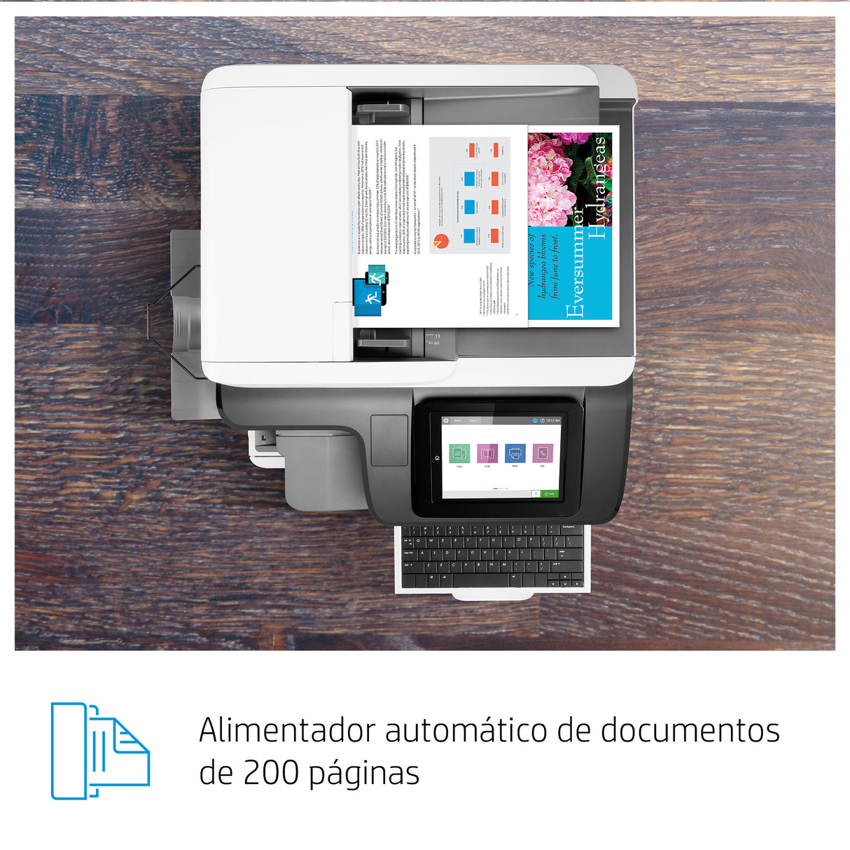 HP Color LaserJet Enterprise Flow LaserJet Enterprise Flow M776zs Inalámbrico Multifunction Color Impresora, Fotocopiadora, escáner; Dúplex Impresora Multifunción Laser WiFi Negro, Blanco