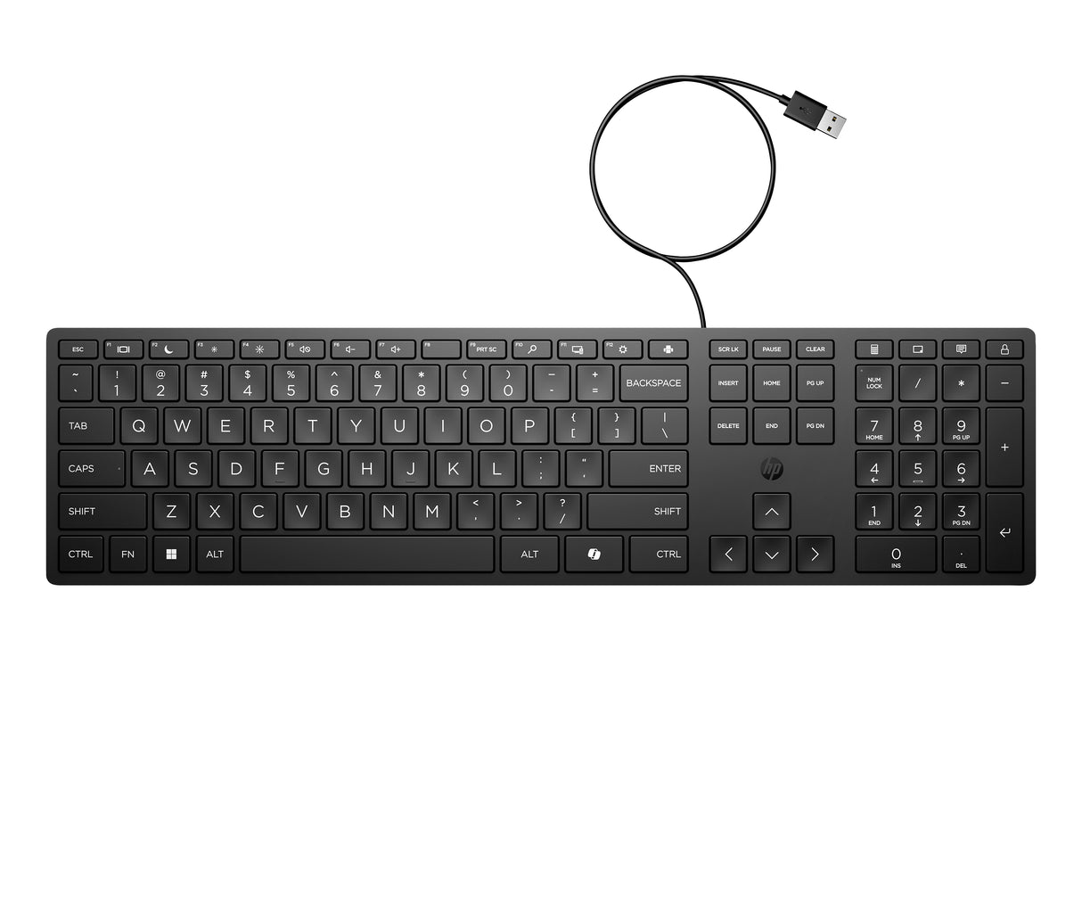 HP Teclado de sobremesa con cable HP 320K Teclados Oficina Alámbrico No