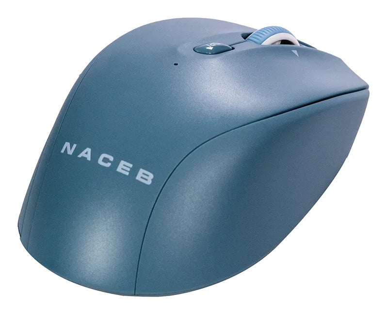 Naceb Technology Na-0139 ratón Diestro RF inalámbrico 1600 DPI, Azul, Na-0139A