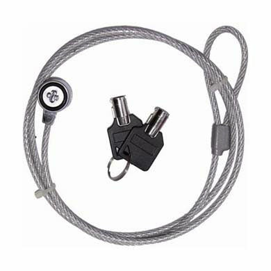 Candado de Seguridad Brobotix 235497 con Llave Redonda para Laptop Negro