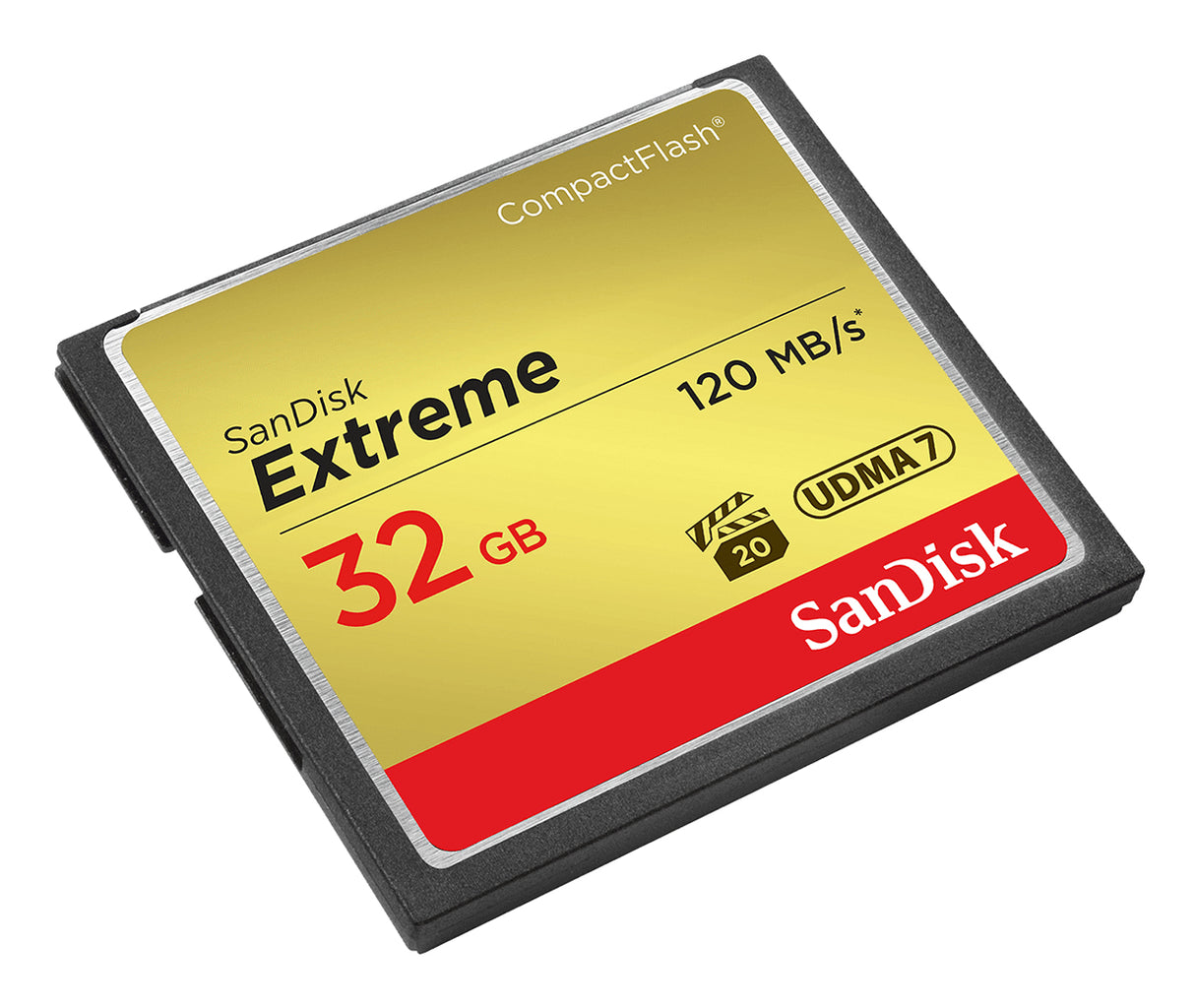 SanDisk 32GB Extreme CompactFlash, 120 MB/s, Negro, Oro, SDCFXSB-032G-G46