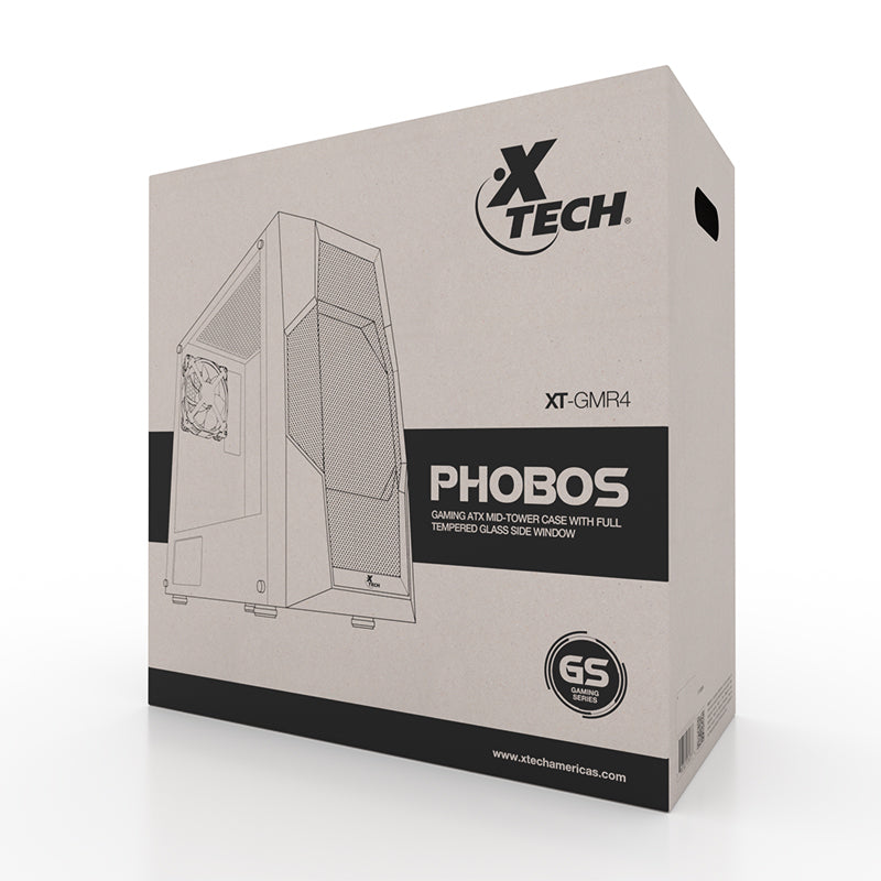 Xtech XT-GMR4 gabinete de computadora Midi Tower Negro, ATX, Micro ATX, SPCC