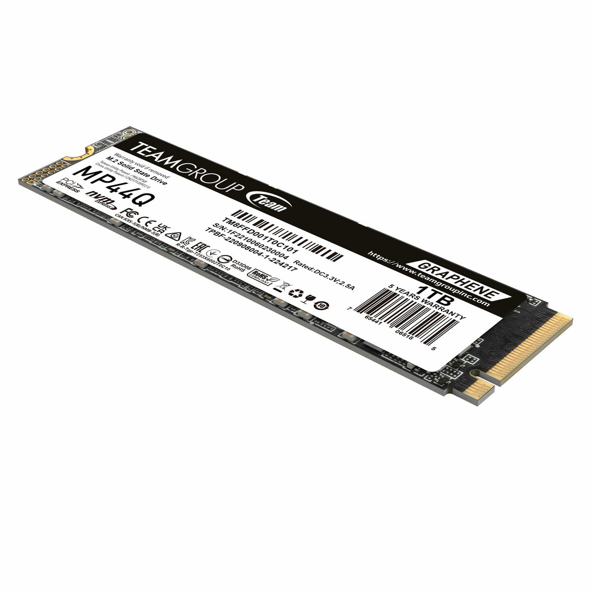 Team Group MP44Q 2 TB M.2 PCI Express 4.0 NVMe QLC 3D NAND, TM8FFD002T0C101