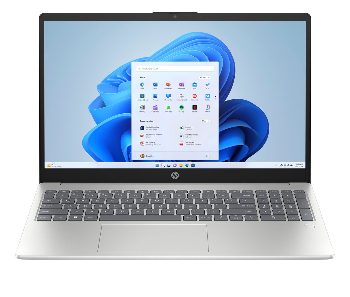HP 15-fd0046la Intel® Core™ i7 i7-1255U Computadora portátil 39.6 cm (15.6") Full HD 8 GB DDR4-SDRAM 512 GB SSD Wi-Fi 6 (802.11ax) Windows 11 Home