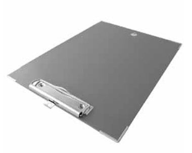 Techmakro KITTB25SV portapapeles A4 Cartón, Cloruro de polivinilo (PVC) Plata, 330 mm, 240 mm