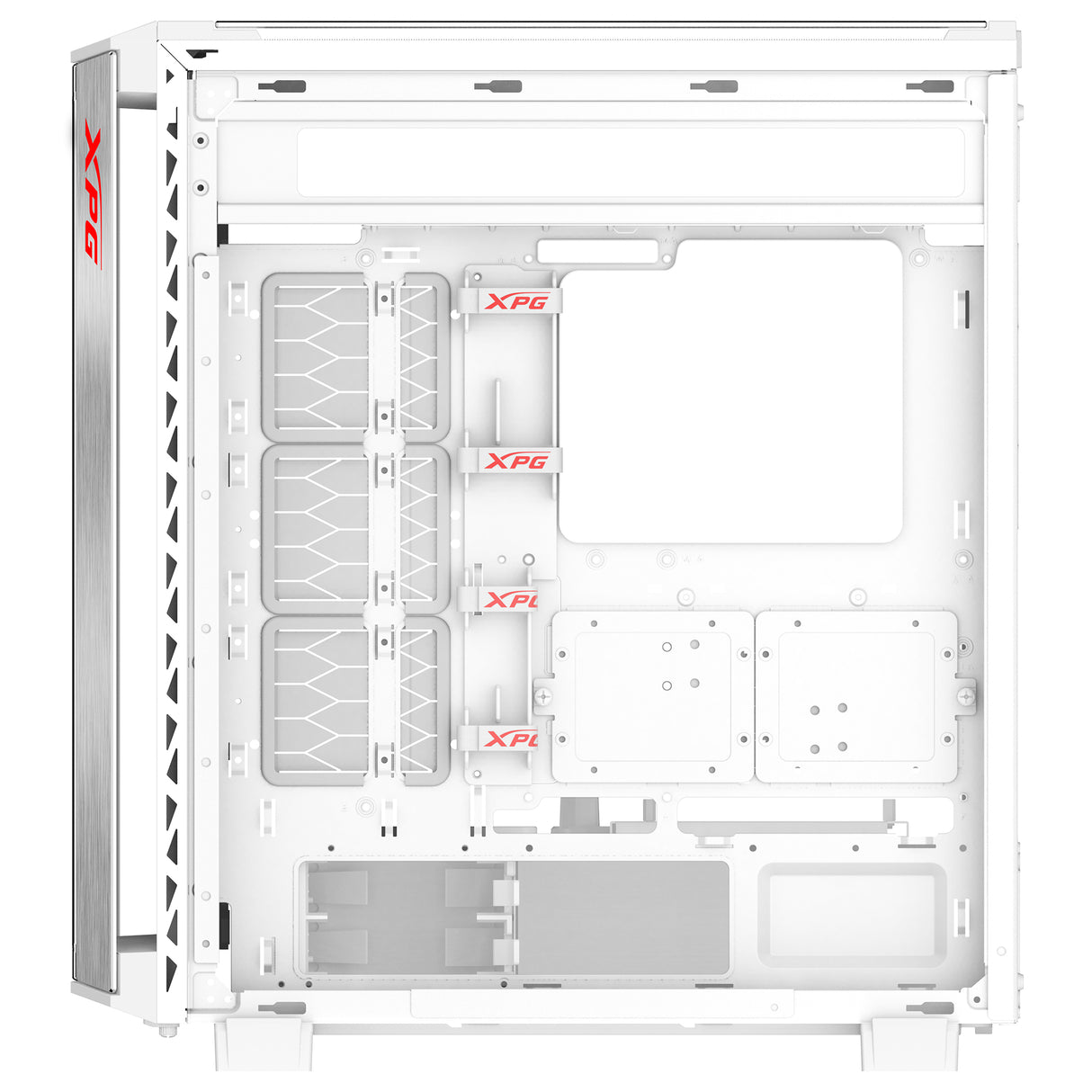 XPG BATTLECRUISER II ST Torre Media Blanca carcasas ordenador Acero inoxidable Midi Tower PC Blanco