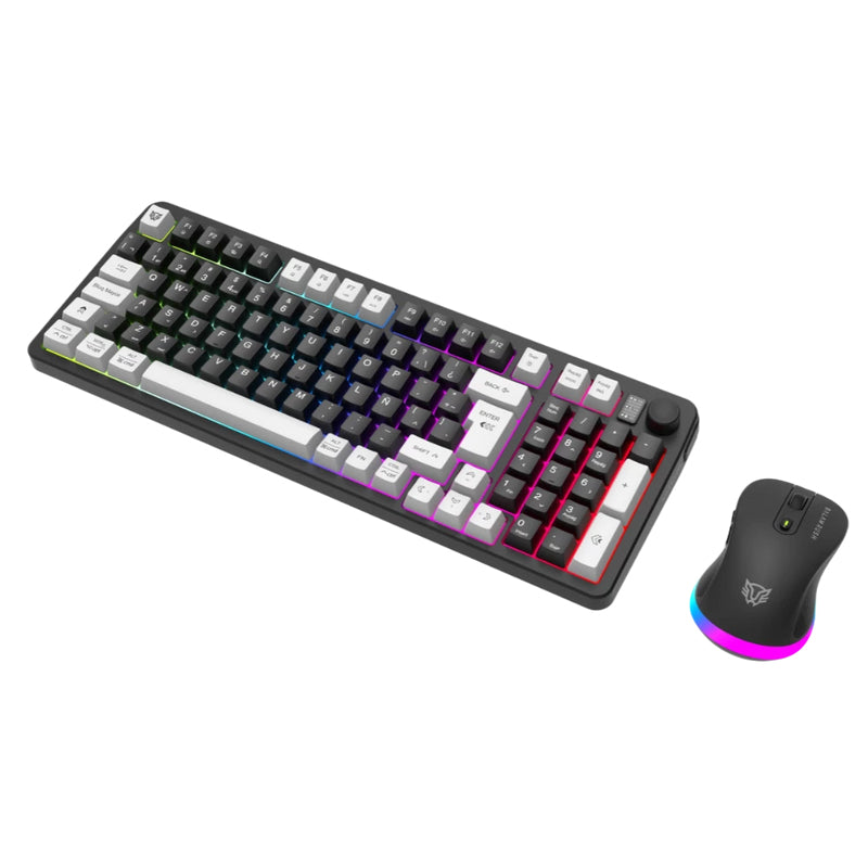 Balam Rush BR-940429 teclado Ratón incluido Juego USB + RF Wireless + Bluetooth Negro, Tenkeyless (80 - 87%), Inalámbric