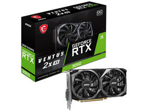 Tarjeta de Video NVIDIA GeForce RTX 3050 MSI VENTUS 2X XS 8G OC, 8GB GDDR6, 1xHDMI, 1xDisplayPort, 1xDVI, PCI Express 4.0
