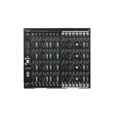 VM3250 - Matriz de Conmutación Modular / 32×32 / 8 Ranuras / Escalado en Tiempo Real / Multi-Formato HDMI DP DVI SDI VGA Fibra