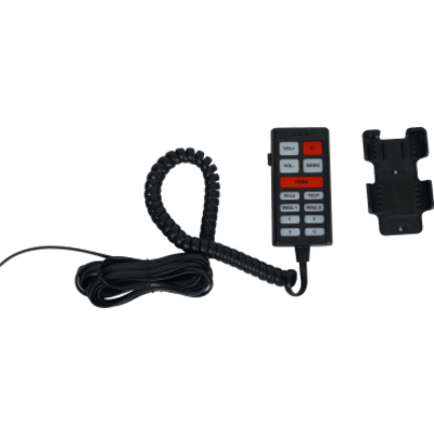XDKQ77 - Controlador de Sirena Vehicular / 13 Botones / Ajuste de Volumen / Luces Auxiliares / Conexión Cableada / Montaje en Tablero
