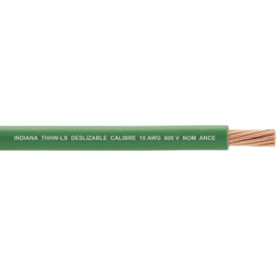 SLY-304-GRN/100 - Indiana Cable THW-LS / Calibre 10 AWG / 19 Hilos SLY-304-GRN/100