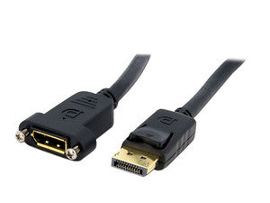 Cable DisplayPort 91 cm, Montaje en Panel, Hembra a Macho, 4K 60Hz, Blindaje EMI