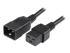 Cable C19 a C20 de 14AWG, 3m, Servicio Pesado para Alimentación de Computadoras