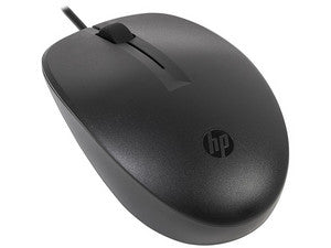 Mouse Óptico Alámbrico HP 125, USB, Ambidiestro, Color Negro, 3 Botones