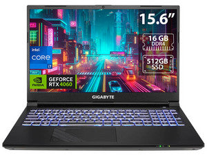 Laptop Gamer GIGABYTE G5: Intel Core i7 12650H, 16GB DDR4, SSD 512GB, NVIDIA GeForce RTX 4060, Pantalla 15.6" LED, Windows 11 Home