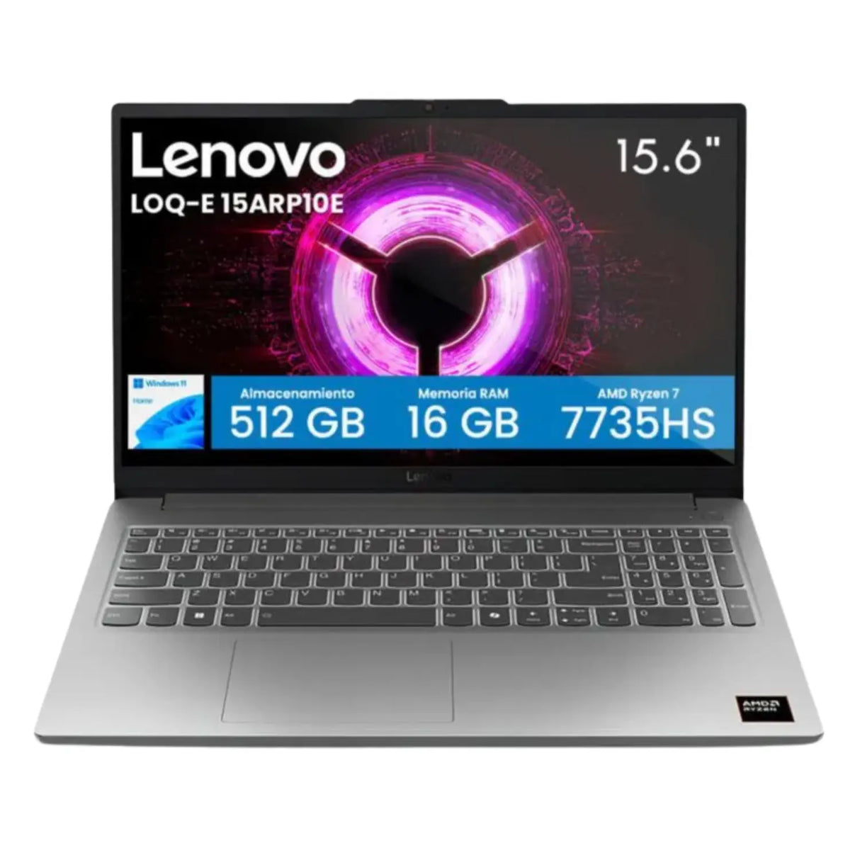 Lenovo LOQ Essential AMD Ryzen 7-7735HS 16GB 512GB SSD RTX 4050/6GB 15.6"(1920x1080) Backlit Keyboard W11 Home