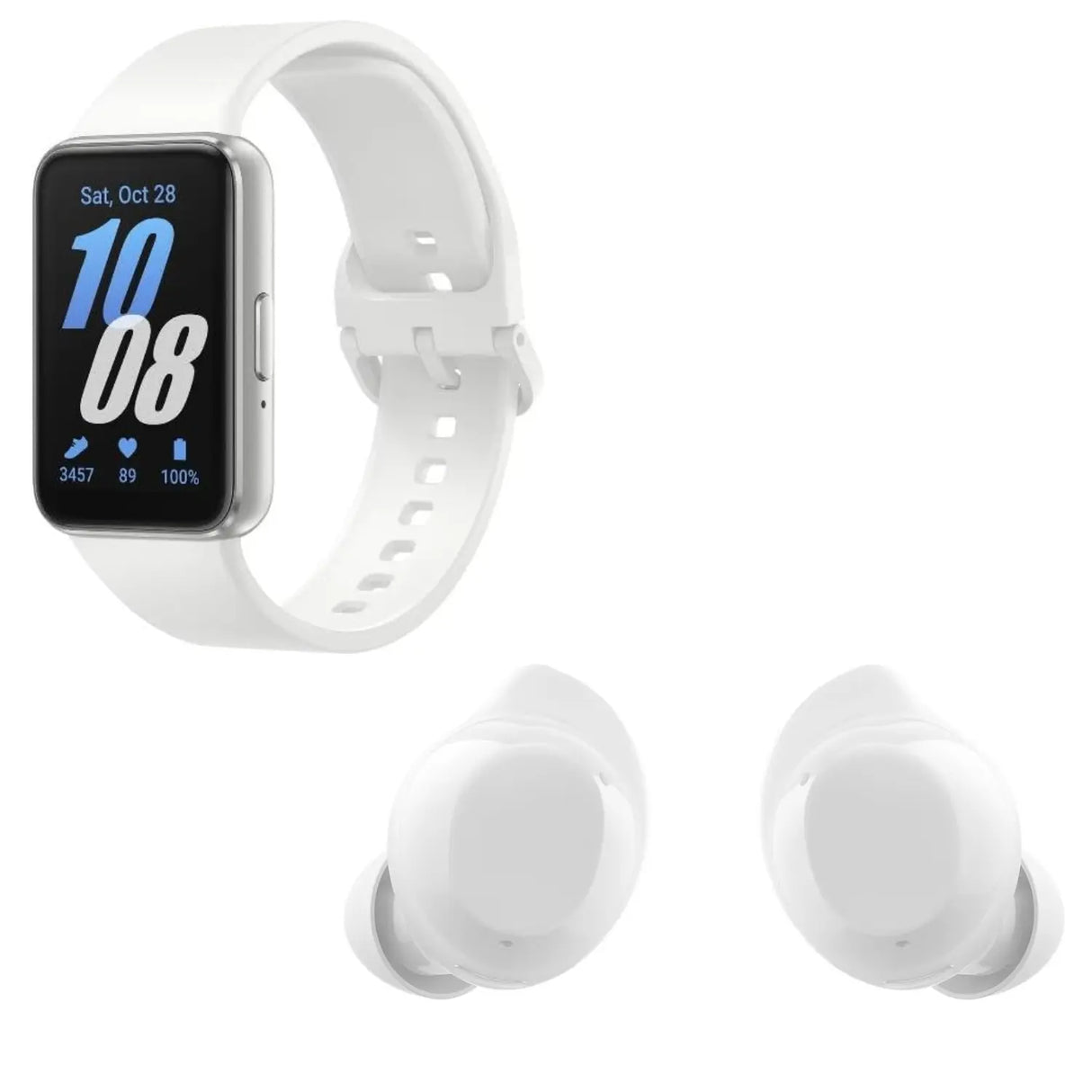 Kit Samsung Galaxy Watch Fit 3 Silver + Samsung Buds Core White