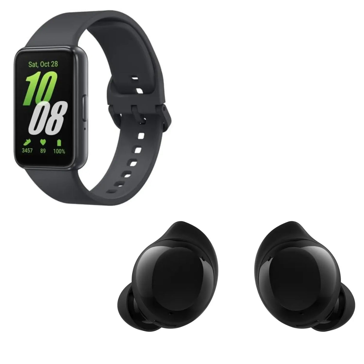 Kit Samsung Galaxy Watch Fit 3 Gray + Samsung Buds Core Black