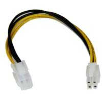 StarTech.com Cable 20cm Extensión Alargador Alimentación Corriente Placa Base ATX12V 4 Pines P4 - Macho a Hembra Cable 0,204 m ATX (4-pin) ATX (4-pin) Macho