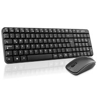 Ghia Combo Teclado Multimedia y Mouse Óptico GT4000BB, Inalámbrico, Receptor USB