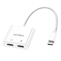 Acteck Adaptador Shift Plus AA415, USB C, 2x USB C, Audio Tipo C DP, Android/iOS