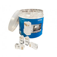 WAM Plug RJ45 Cat6 WAM-PLUG, 100 Piezas, Contacto Oro 15 Micras, 8P8C