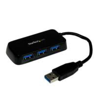 ST4300MINU3B - CONCENTRADOR HUB USB 3.0 4 PUERTOS PARA LAPTOP NEGRO .