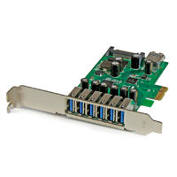 StarTech.com Tarjeta PCI Express 7 Puertos USB 3.0, Soporta 5 Gbps, Perfil Bajo/Completo