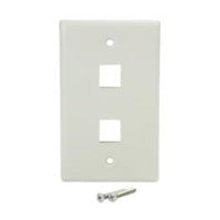 StarTech.com Placa de Pared 2 Salidas RJ45, Color Blanco, Modelo PLATE2WH, Ideal para Redes