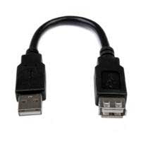 Cable de Extensión USB 2.0 (Macho-Hembra), 15cm, Transferencia de Datos hasta 480Mbps