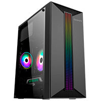 Gabinete Quaroni QCMT-09 Mini-Tower Micro-ATX, Fuente de poder 500W, Color Negro
