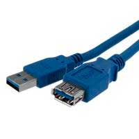 StarTech.com Cable Extensor USB 3.0 1M, Macho a Hembra, 5 Gbps, Azul
