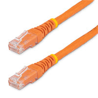 StarTech.com Cable De Red Cat6 UTP RJ45 4.5M, 10Gbps, Naranja, ETL