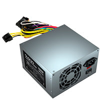 Quaroni Fuente de Poder 500W QPSU-01, 24 Pines, 2 SATA, Color Metálico