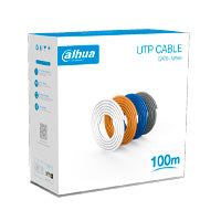 DAHUA 5eu-u-100 - bobina de 100 mts de cable utp cat5e/ 100% cobre/ color blanco/ cubierta retardante de flama con certificacación ansi/ ul cm/ ideal para video y redes/ DH-PFM920I-5EU-U-100