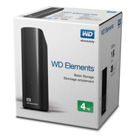 WD Disco Duro Externo 4TB 3.5" USB 3.0, 5400 RPM, Negro