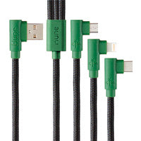 HUNE Cable 3 en 1 MicroUSB/Tipo C/Lightning 1.2M, Compatible con iPhone