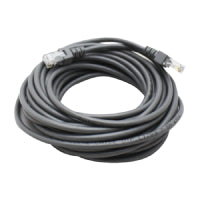Cable de red Cat5e UTP RJ-45 de 7.5m, 1Gbps, Color Gris, PVC flexible