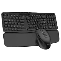 Acteck Kit Teclado y Mouse MK650 Inalámbrico, Membrana, Ergonómico, Negro