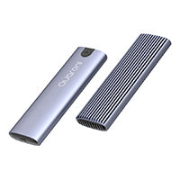 Quaroni Carcasa Enclosure M.2 NVMe EM2TL1, Compatibilidad 2280, USB C, Aluminio
