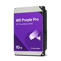 WESTERN DIGITAL WD102PURP - Disco Duro de 10TB Purple PRO/ Especial para Videovigilancia con IA/ Tecnología IA AllFrame/ Interface: Sata 6 Gb/s / Cache 512 M / Hasta 64 Cámaras/ 32 Secuencias de IA para Análisis de Aprendizaje Profundo