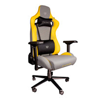 Balam Rush Silla Gamer BR-932875, Tela, Inclinación 90-180°, Clase 4, Gris-Amarillo