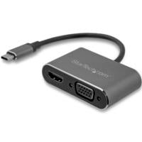 StarTech.com Adaptador USB-C a VGA y HDMI 4K 30Hz, Gris Espacial