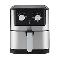 Mirati MFA02 freidora Sencillo 6 L 1500 W Freidora de aire caliente Plata, Negro, 200 °C, 60 min